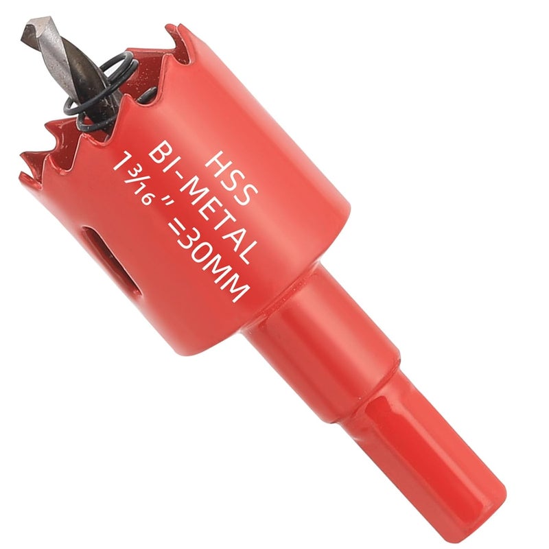 GARHWAL 1-3/16 in. Bi-Metal Hole Saw Drill Bits - Versatile and Durable Hole Cutter for Wood, Plywood, Plaster Drywall, Ceiling, Plastic Pipe, PVC and Thin Metal - Includes Arbor & Pilot Bit (30mm) - Image 1